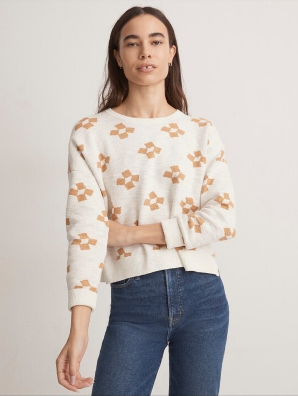 Madewell Aneeta Jacquard Pullover Sweater Cotton Blend Sold Out